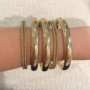 Gold bangle bracelets